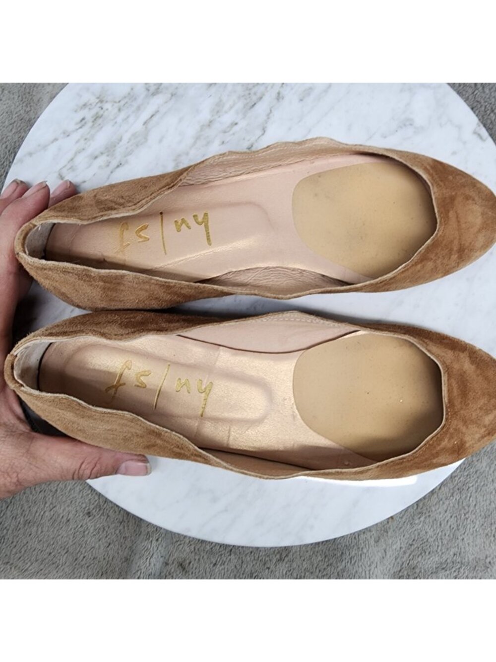 fs/ny Shoes Womens Size 6 Brown Suede Slip On Loafer Flats *Read* - Picture 10 of 12